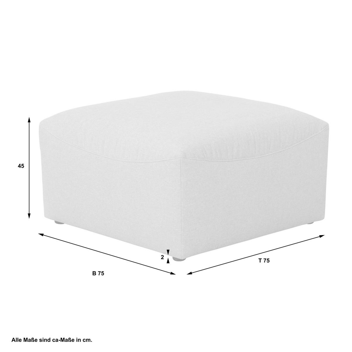 POLSTERHOCKER Kattrina Flachgewebe anthrazit - Anthrazit, Kunststoff (75/45/75cm) - 58aufmkessel