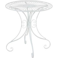 GARTENTISCH rund Ø70 cm Metall weiß - Weiß, Metall (70/70/73cm) - CLP