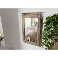 SPIEGEL Mango 60x8x100 whitewash lackiert RAILWAY #363 - Beige, Holz (60/100/8cm) - Massivmoebel24