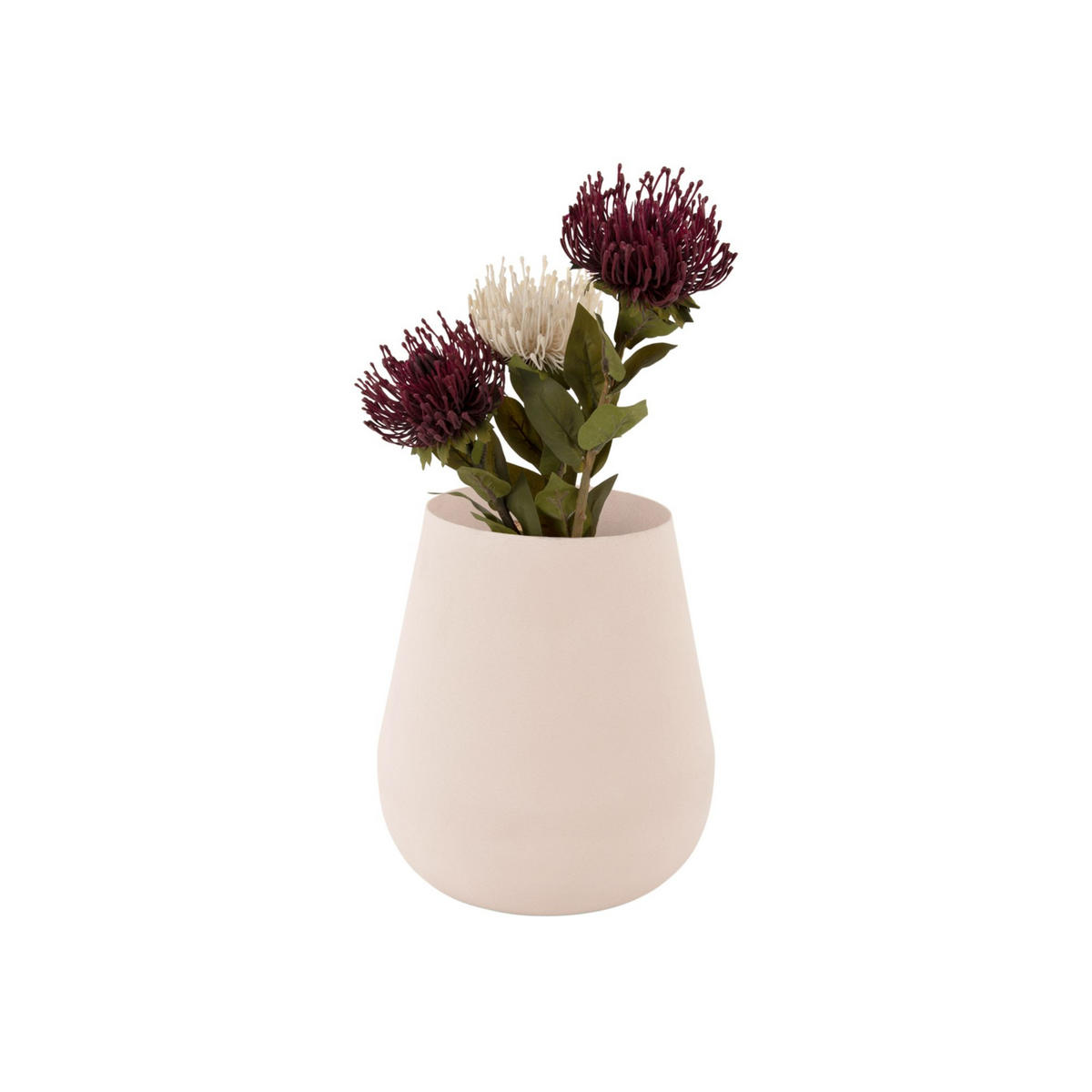 VASE Boaz Grau 22/22/25 cm - Grau, Metall (25cm) - Present Time