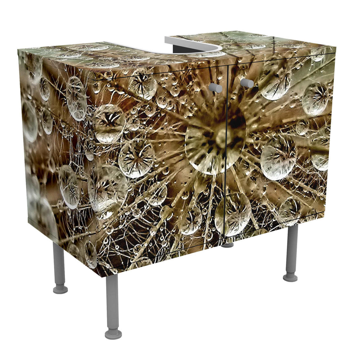 WASCHBECKENUNTERSCHRANK Pusteblume im Herbst 60/55/35 cm - Beige, Holzwerkstoff (60/55/35cm) - Bilderwelten
