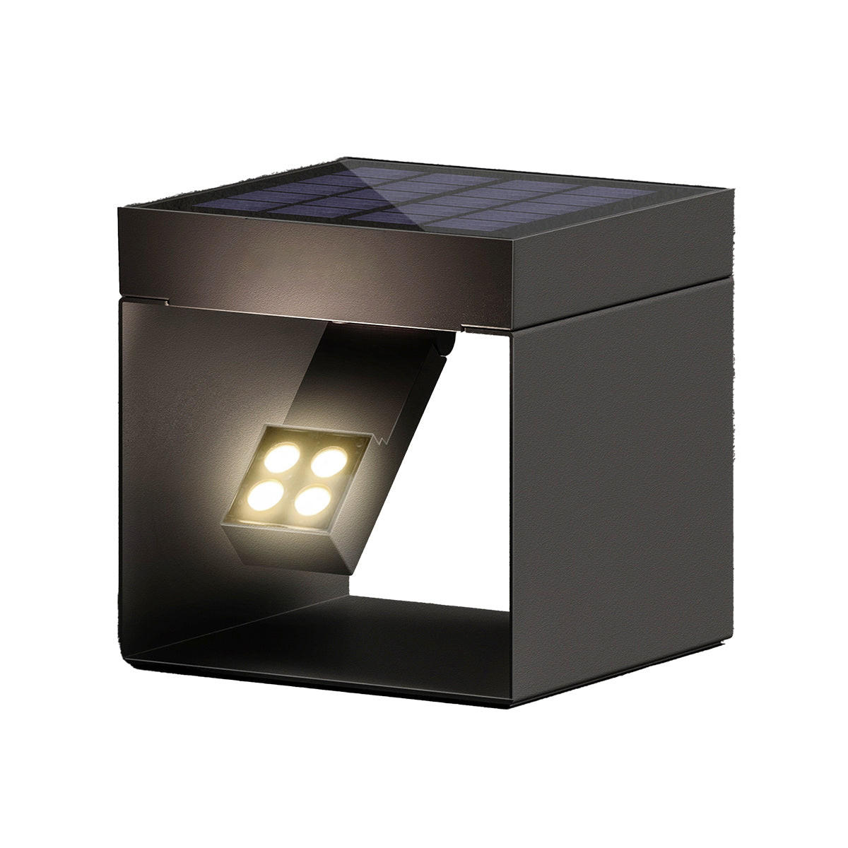 SOLARPOLLER aus Aluminium ALEA schwarz - Schwarz, Metall (19/19/19cm) - Lumisky