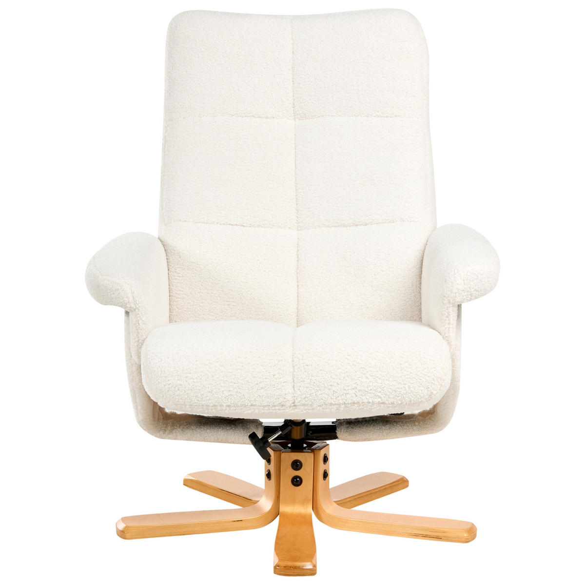 FERNSEHSESSEL Cremeweiß Epse - Schwarz/Weiß, Textil (76/80/93cm) - Beliani