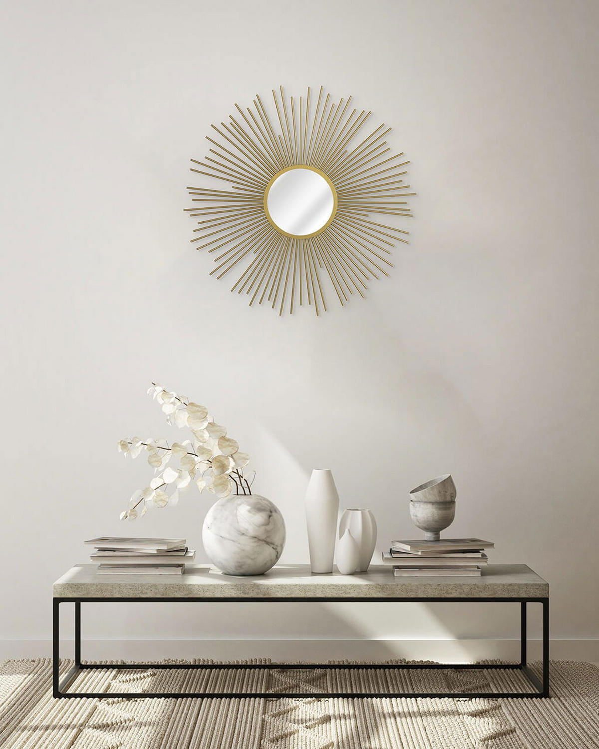 WANDSPIEGEL Gold 80/80 cm - Goldfarben, Metall (7.5/80/3cm) - KUNSTLOFT