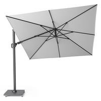 AMPELSCHIRM quadratisch 3 x 3 m Challenger T² Basic 360° kippbar weiss/anthrazit - Weiß, Metall (300/300cm) - Platinum