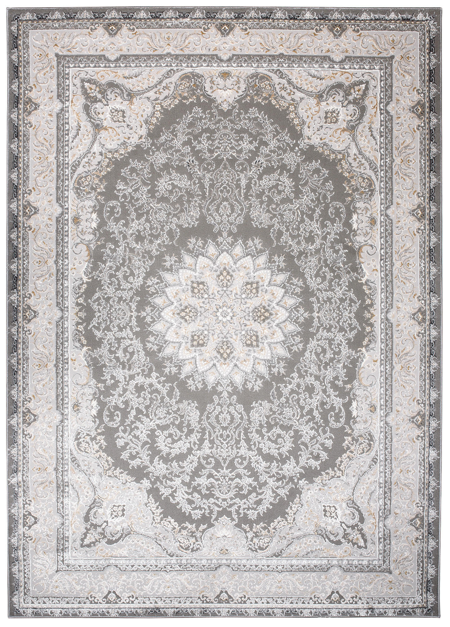 Tapiso Teppich Grau, Beige 140x200 cm