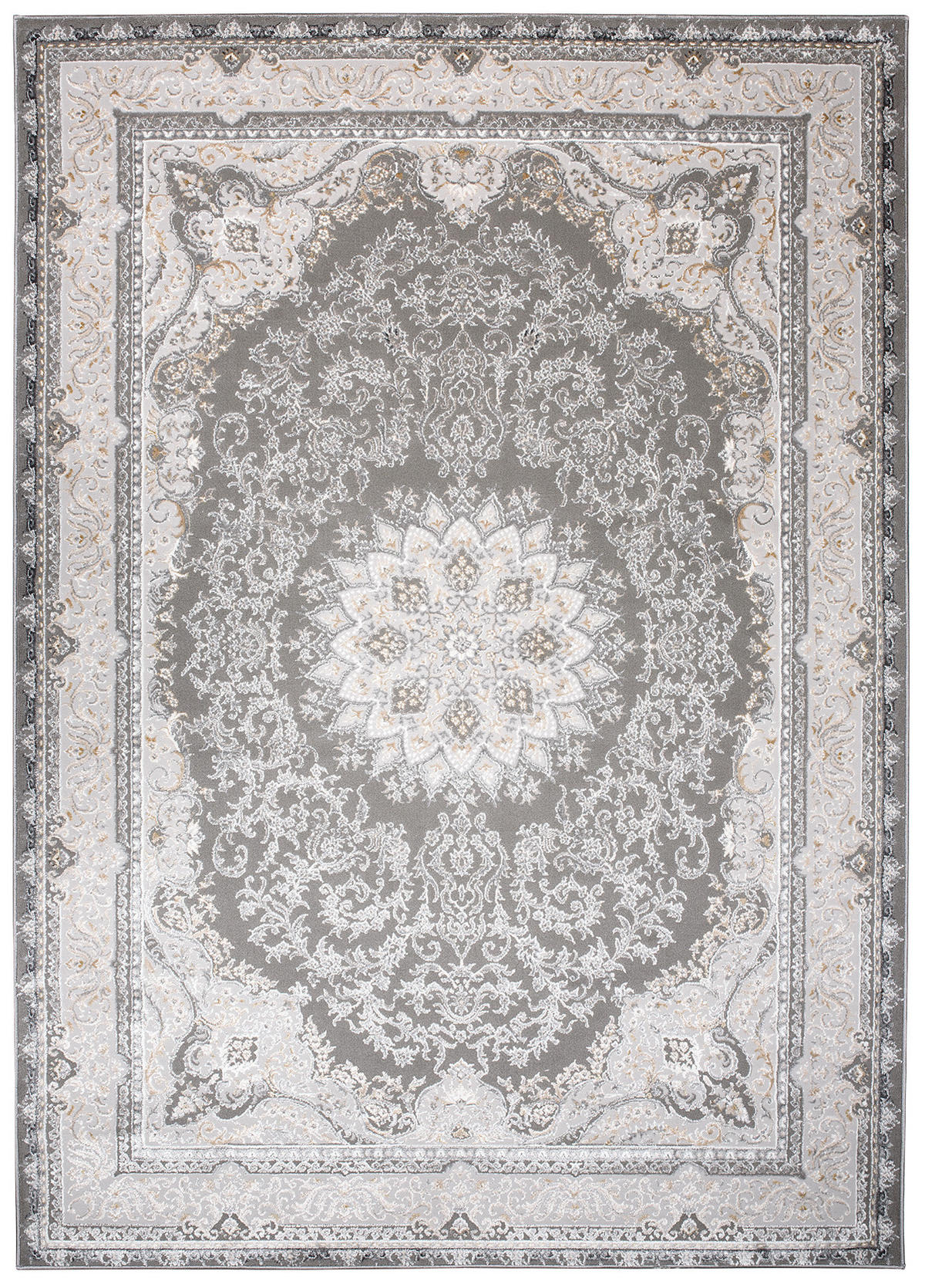 TEPPICH HERA Grau Beige 140/200 cm - Beige/Grau, Textil (140/200cm) - Tapiso