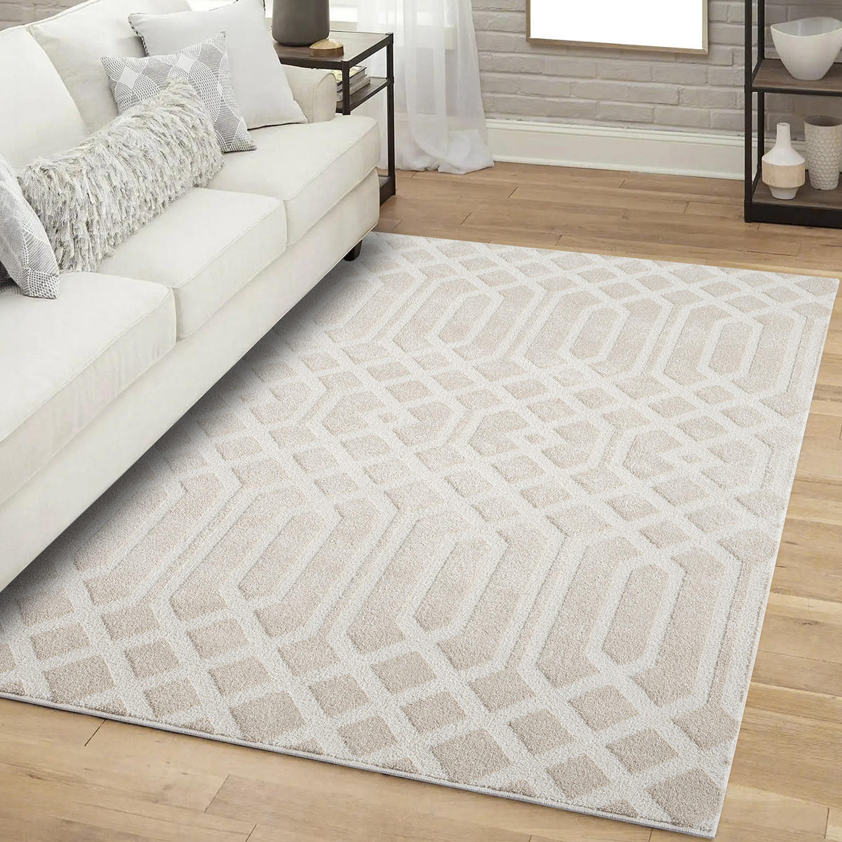 KURZFLOR-TEPPICH Flair 138 Beige 200x290 cm - Beige, Textil (200/290cm) - carpet city