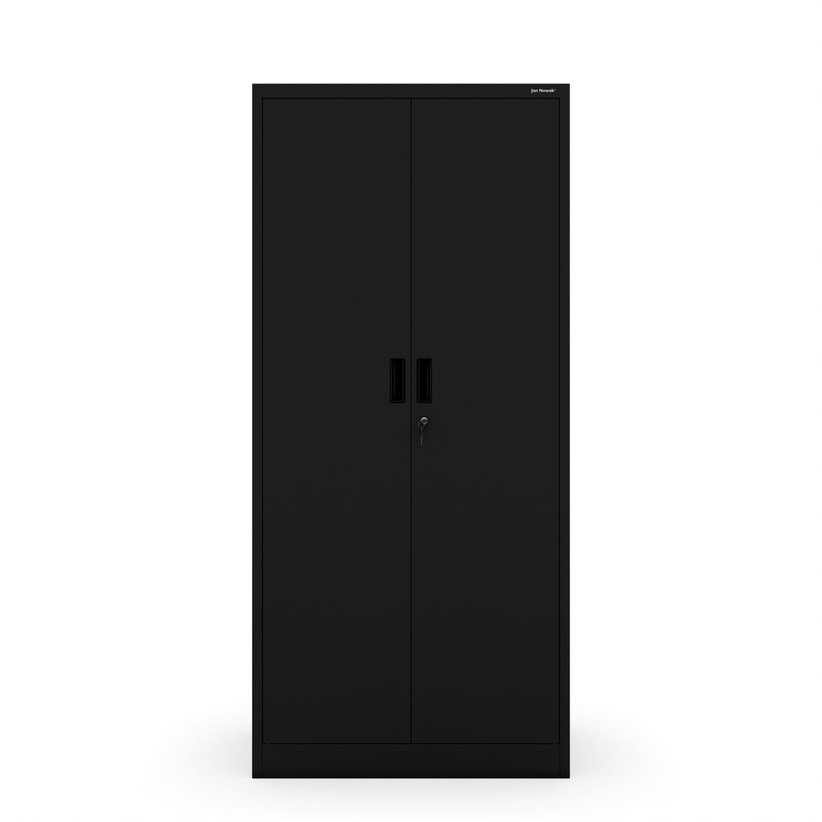 AKTENSCHRANK Jan Compact - Schwarz, Metall (80/175/40cm) - Jan Nowak