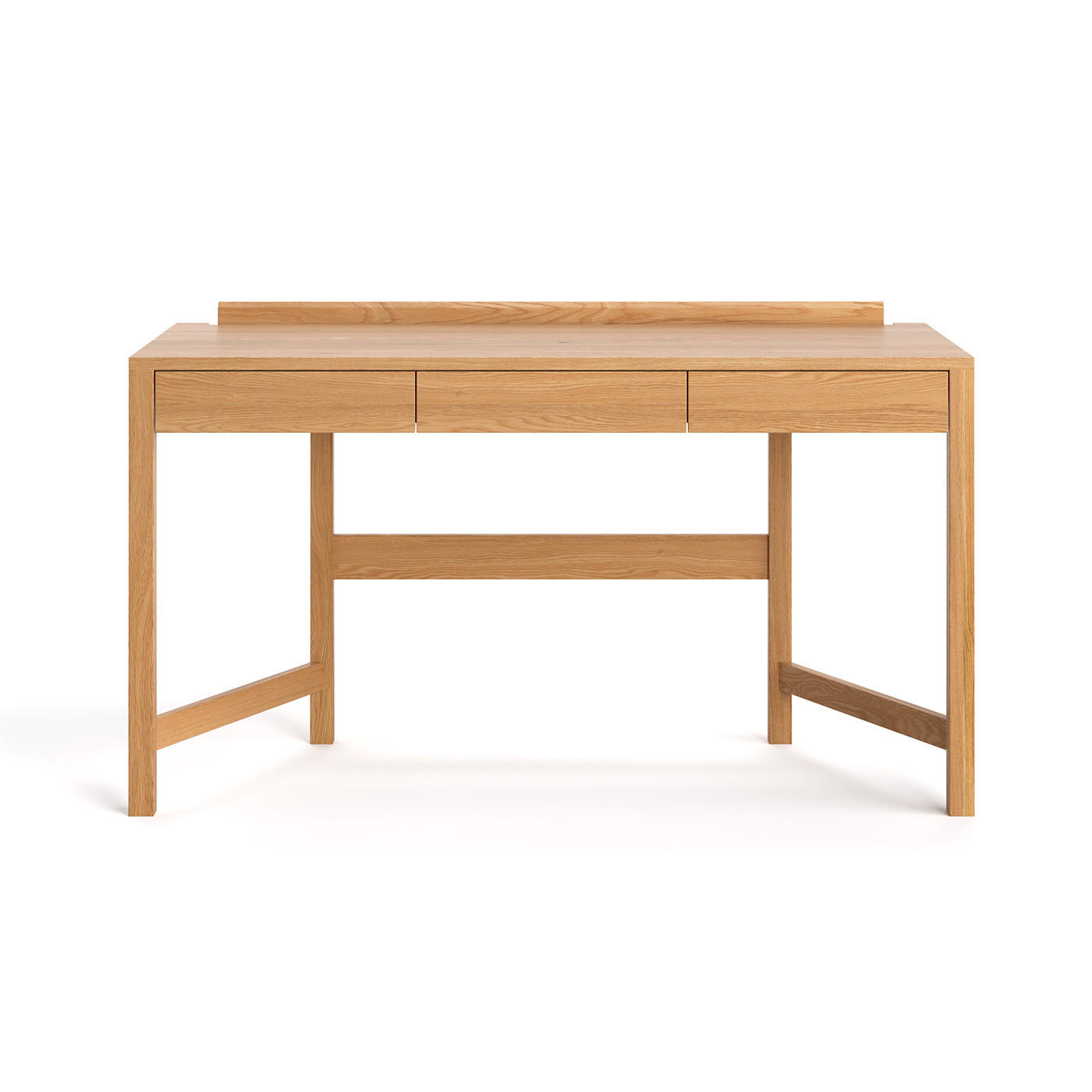 SCHREIBTISCH Essa aus massivem Eichenholz - Eichefarben/Braun, Holz (63/140/78cm) - Danzz