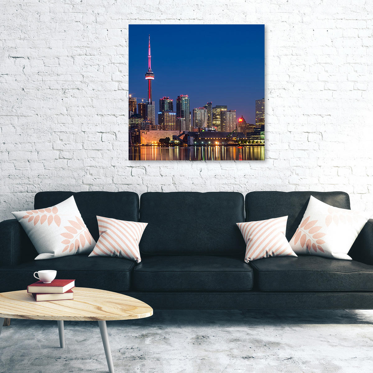 WANDBILD städte und architektur farbe - Multicolor, Textil (50/50cm) - Feeby