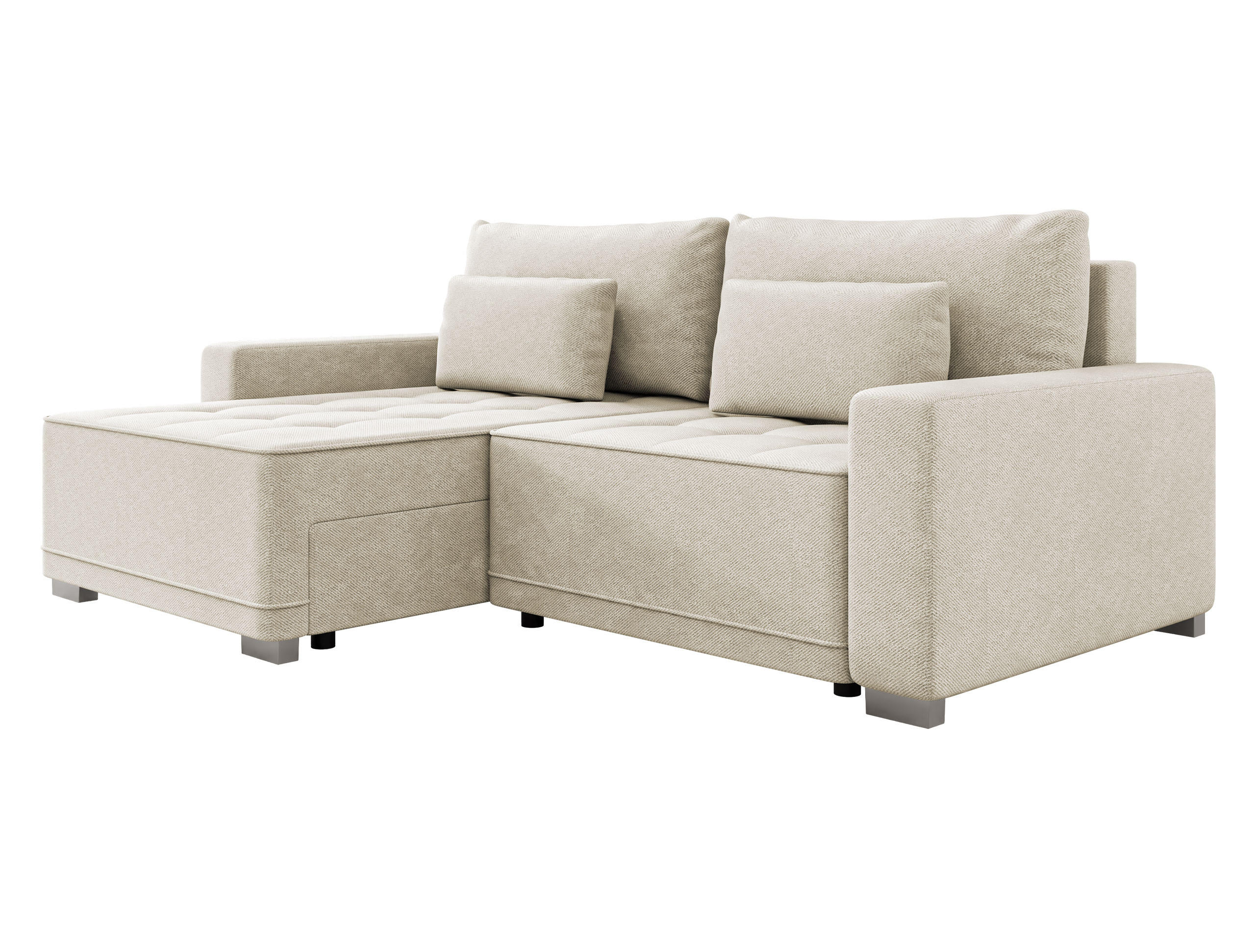 ECKSOFA Zeus - Beige, Holz/Kunststoff (238/160cm) - MIRJAN24