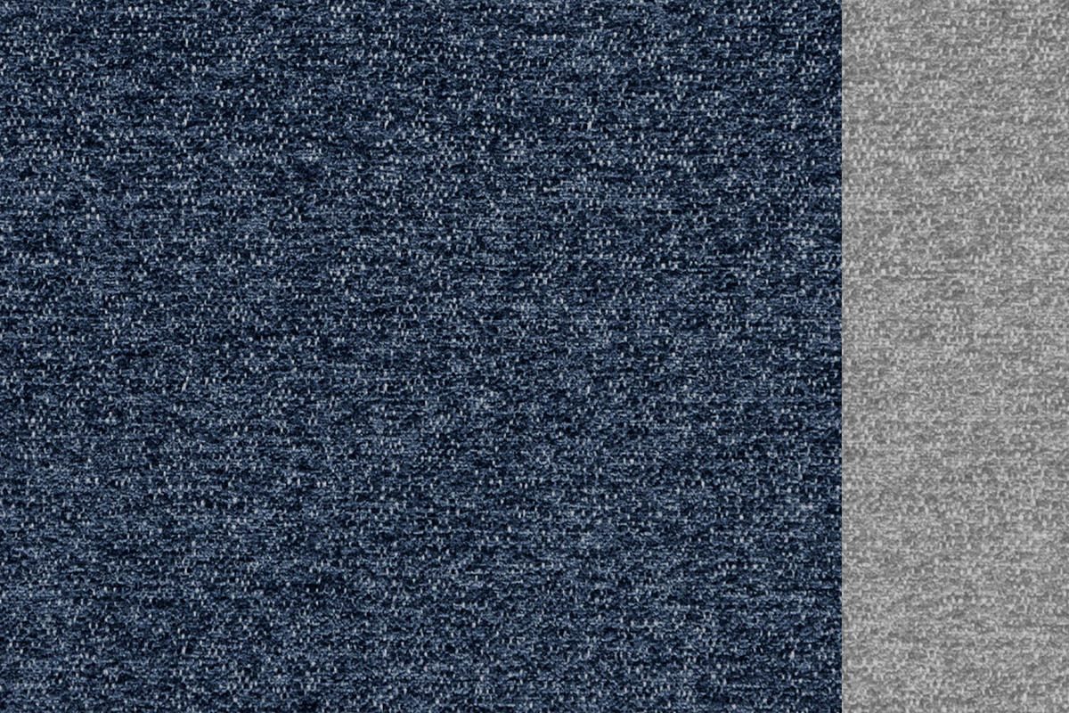 SOFA SALVINI 2,5-Sitzer, dunkelblau - Schwarz/Dunkelblau, Holzwerkstoff/Textil (176/88/99cm) - Courtois Laville
