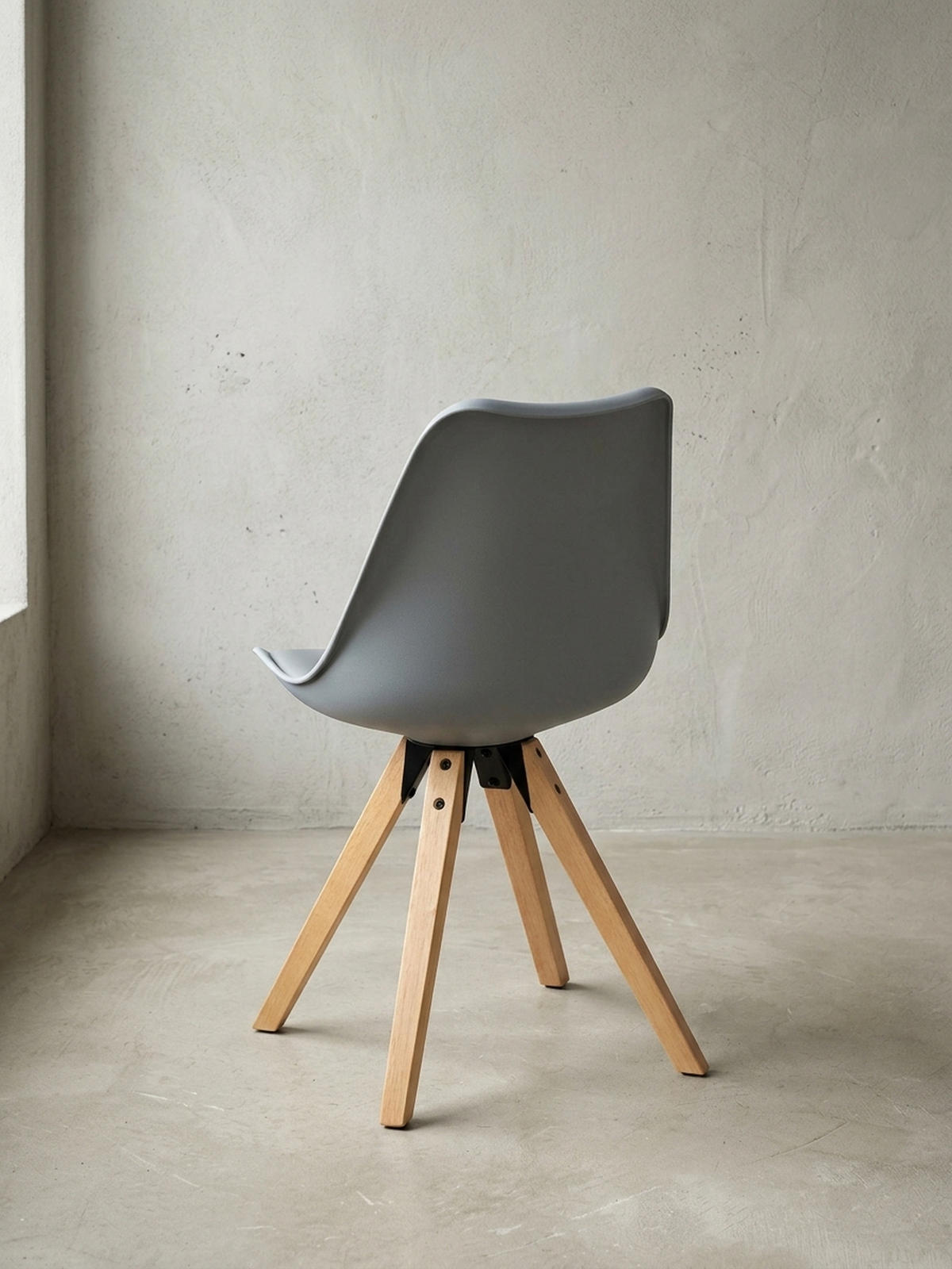 ESSZIMMERSTUHL 2er Set Kunstlederbezug mit Holzgestell Skandinavisch gepolstert, Grau 49x52x87 cm - Beige/Grau, Holz/Kunststoff (49/87/52cm) - KADIMA DESIGN