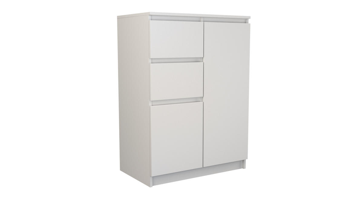 KOMMODE 2D2S - WEISS - Weiß, Holzwerkstoff (70/97/40cm) - CDF