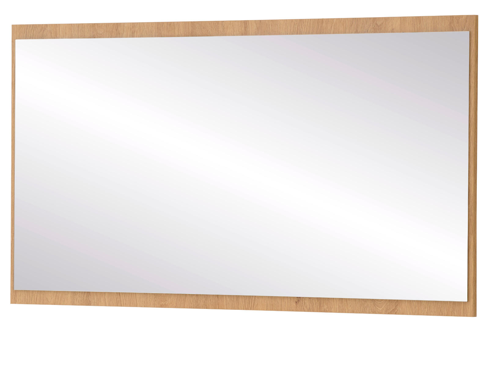 GARDEROBENSPIEGEL Stone Eiche 105 x 58 cm, Wandspiegel rechteckig - Eichefarben, Glas/Holzwerkstoff (105/58/2cm) - Furn.Design