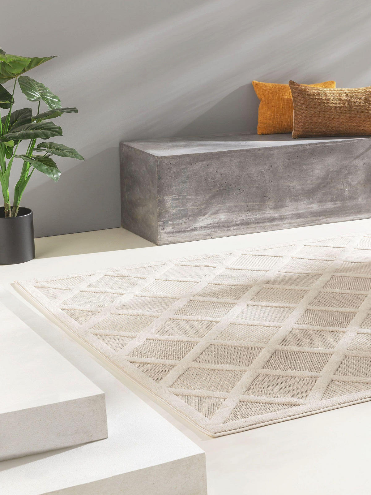 OUTDOORTEPPICH Bonte Cream 120x170 cm - Creme, Textil (120/170cm) - benuta Nest