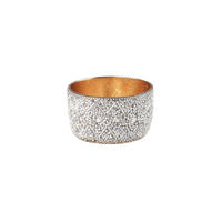 TEELICHTHALTER Madras Perlen S, Eisen / Glas, Weiß, 8.5 cm - Weiß, Metall (5cm) - Gift Company