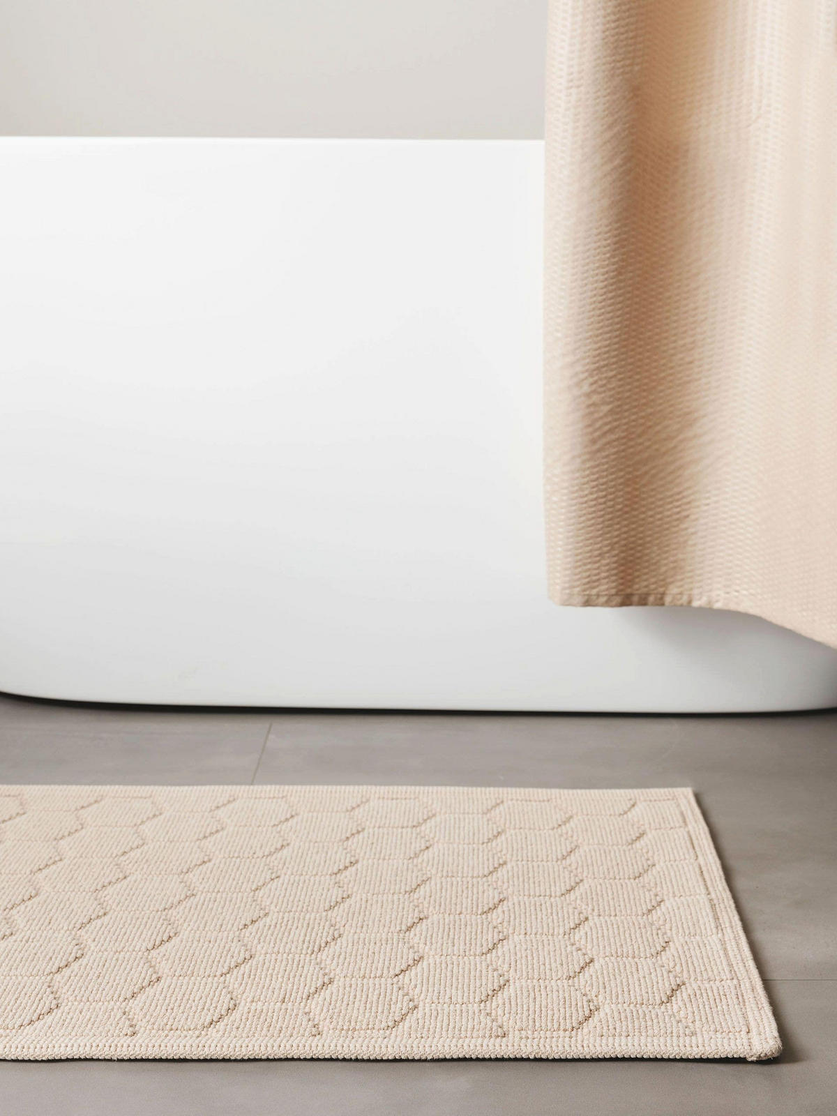 BADEMATTE Jojo Beige 50x80 cm - Beige, Textil (50/80cm) - benuta Nest