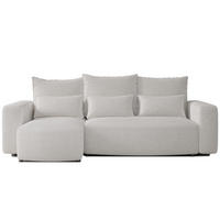 ECKSOFA Travis mit Bettkasten und Schlaffunktion, L-Form, Boucle, Universal - Beige, Holzwerkstoff (248/148cm) - 4ALL HOME