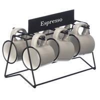 ESPRESSOTASSEN Set 6 Stück 100 ml - Grau, Keramik (100L) - Vessia