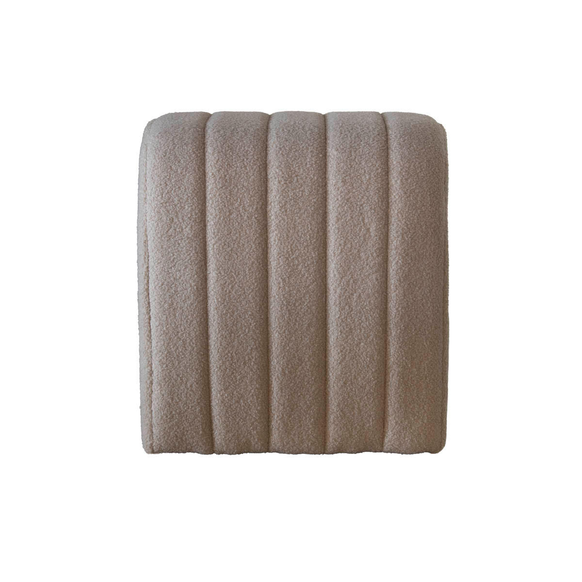 HOCKER aus Bouclé-Stoff, taupe - Taupe, Textil (41/45/38cm) - Giga Meubel