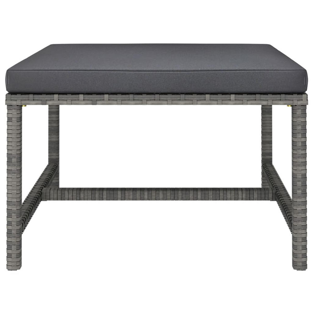 GARTEN-LOUNGE-SET 6-teilig Mit Kissen Poly Rattan Grau - Anthrazit/Grau, Kunststoff/Textil - vidaXL