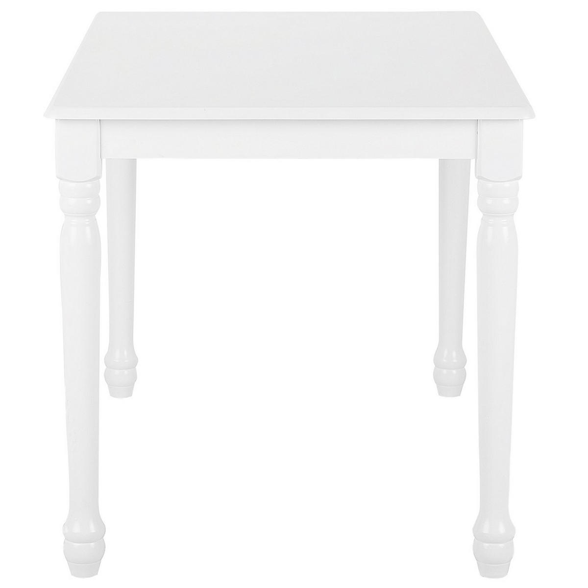 ESSTISCH 120/75/75 cm Weiß Rechteckig Cary - Weiß, Holzwerkstoff (120/75/75cm) - Beliani