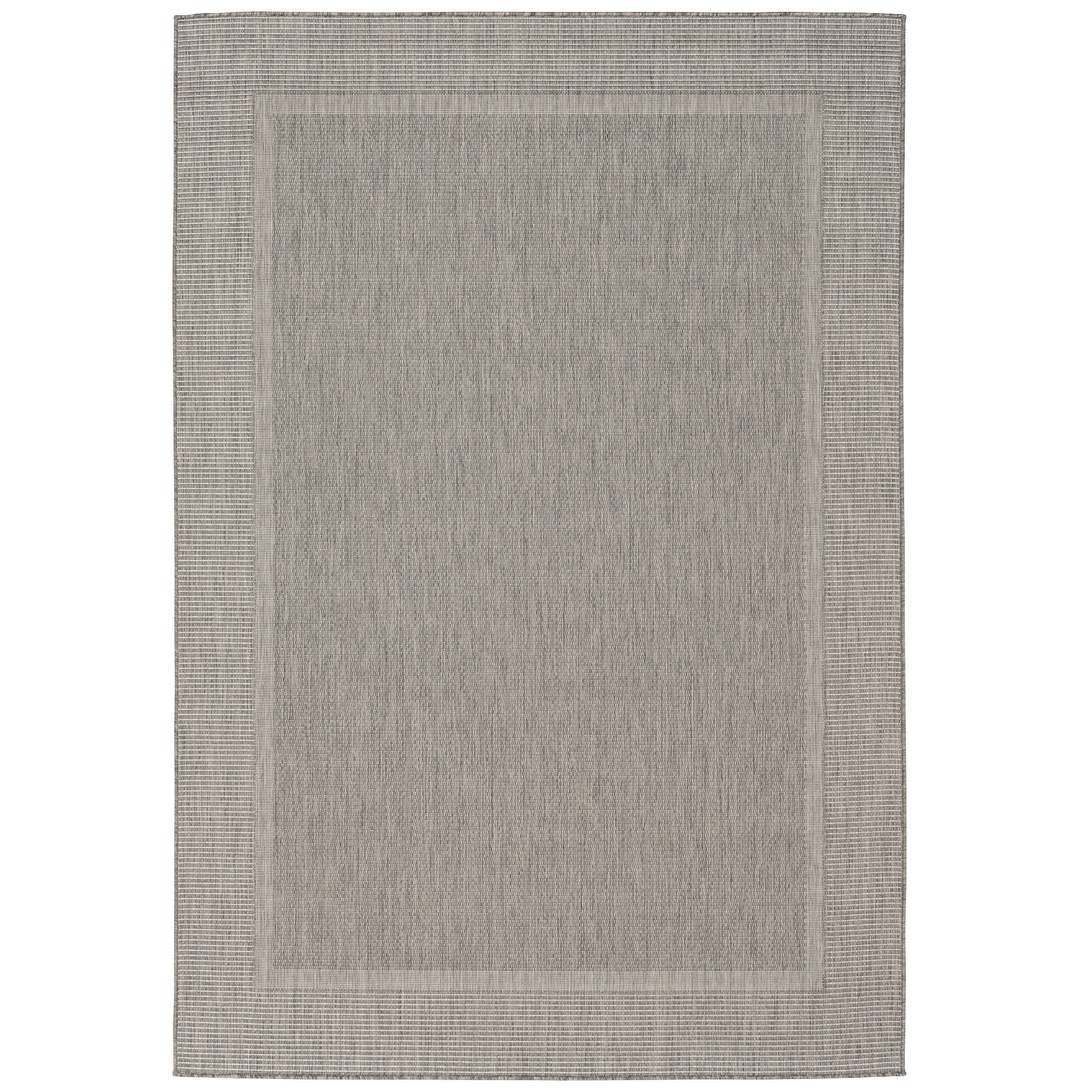 IN & OUTDOOR TEPPICH NATUR VALENCIA BORDÜRE - Anthrazit, Textil (120/170cm) - Pergamon