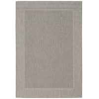 IN & OUTDOOR TEPPICH NATUR VALENCIA BORDÜRE - Anthrazit, Textil (120/170cm) - Pergamon