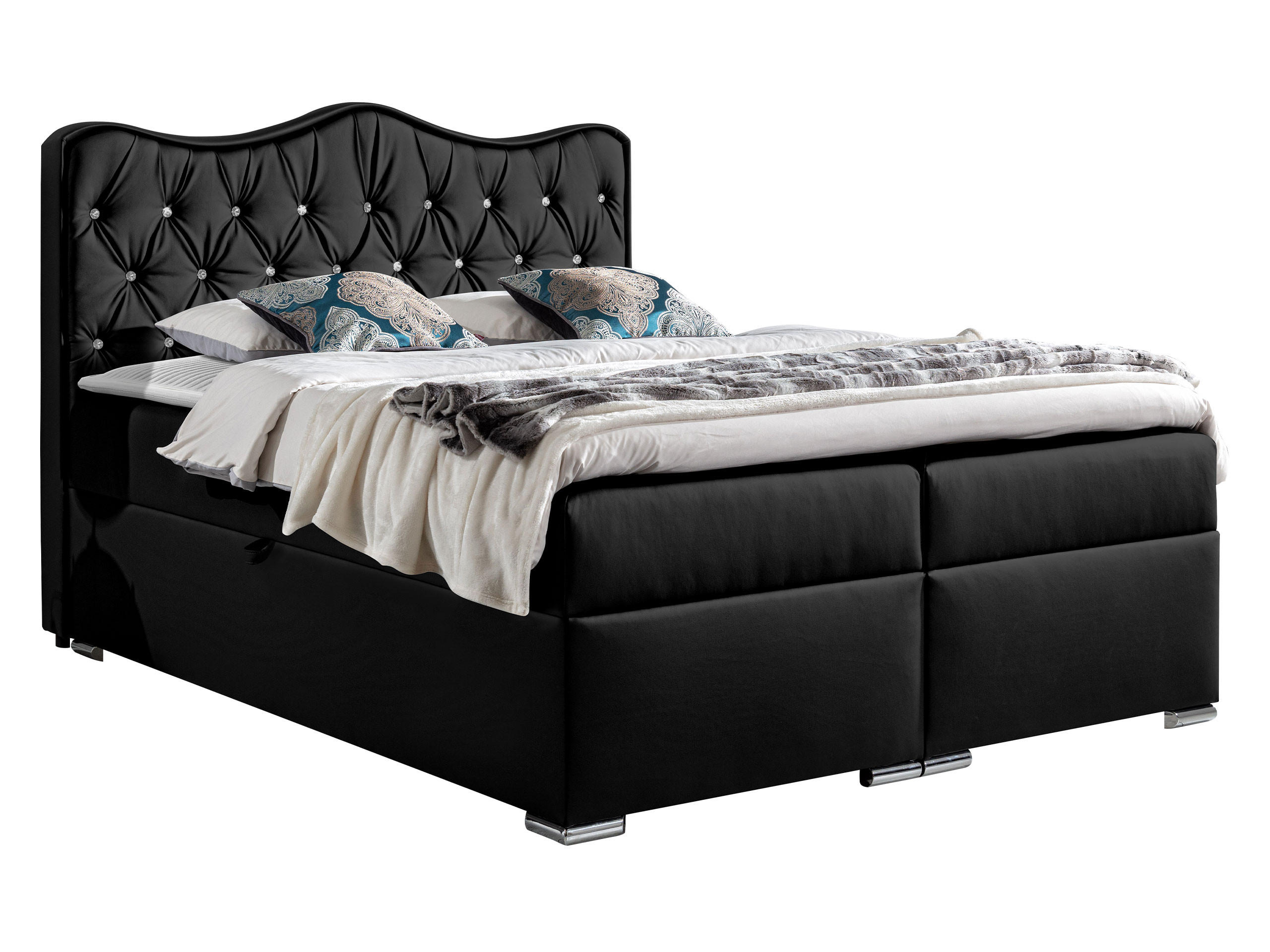BOXBETT Sultan - Schwarz, Holz (140/200cm) - MIRJAN24
