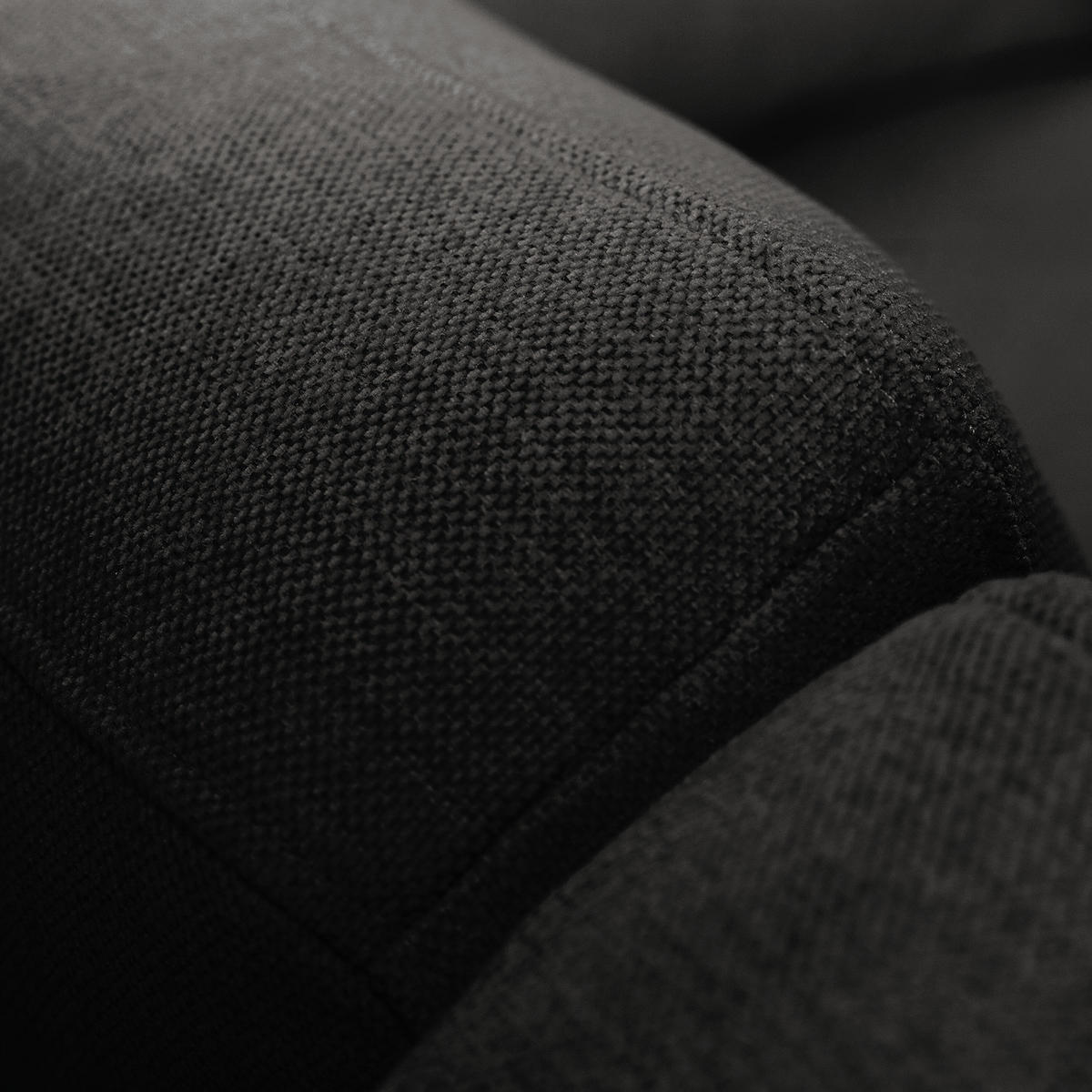 ECKSOFA mit Longchair - Eichefarben/Schwarz, Eichenholz/Textil (281/153cm) - home24