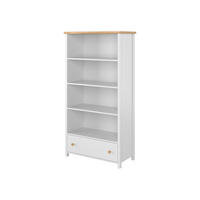 STANDREGAL Story 1S SO02 - Eichefarben/Weiß, Holzwerkstoff/Kunststoff (85/162/42cm) - MIRJAN24