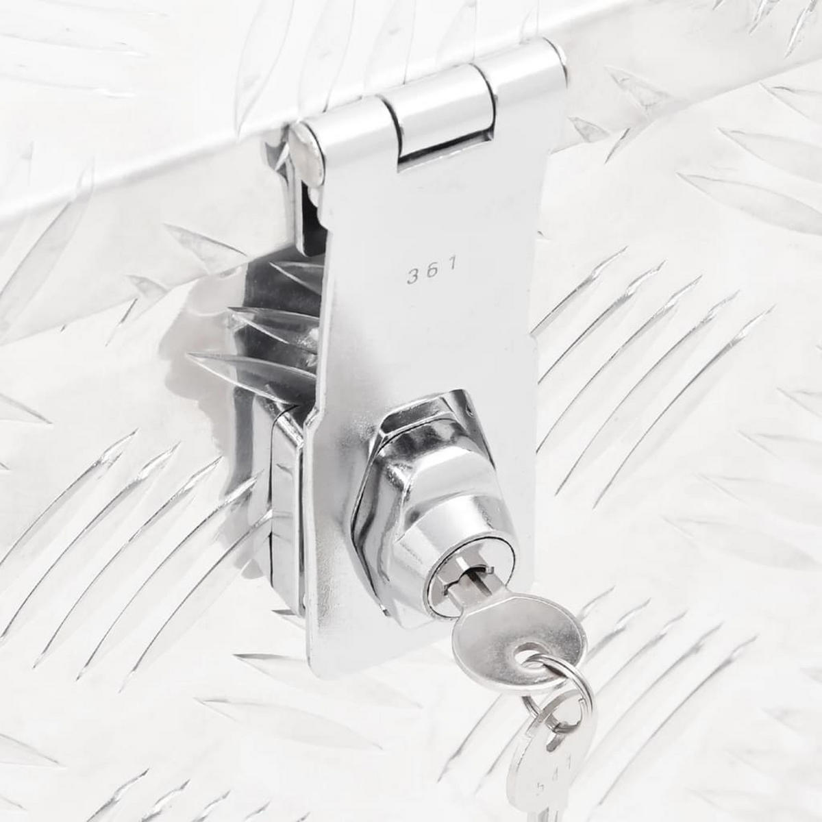 ALUMINIUMBOX mit Deckel Metallkiste 60x23,5x23 cm Silber - Silberfarben, Metall (60/23/23.5cm) - DELUKE