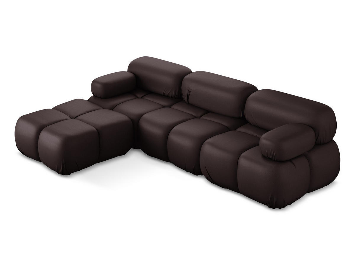 ECKSOFA Beidseitig Kunstleder Violett - Blau/Pflaume, Leder/Kunststoff (285/191cm) - Makamii