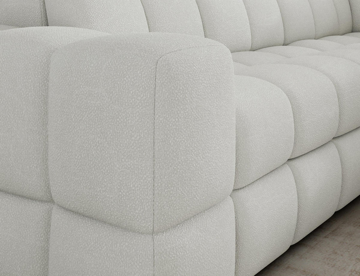 ECKSOFA Bronon mit Schlaffunktion und Bettkasten – Modernes Design, verstellbare Kopfstützen und verschiebbare Rückenlehnen - Weiß, Kunststoff (296/109cm) - Wohnideebilder