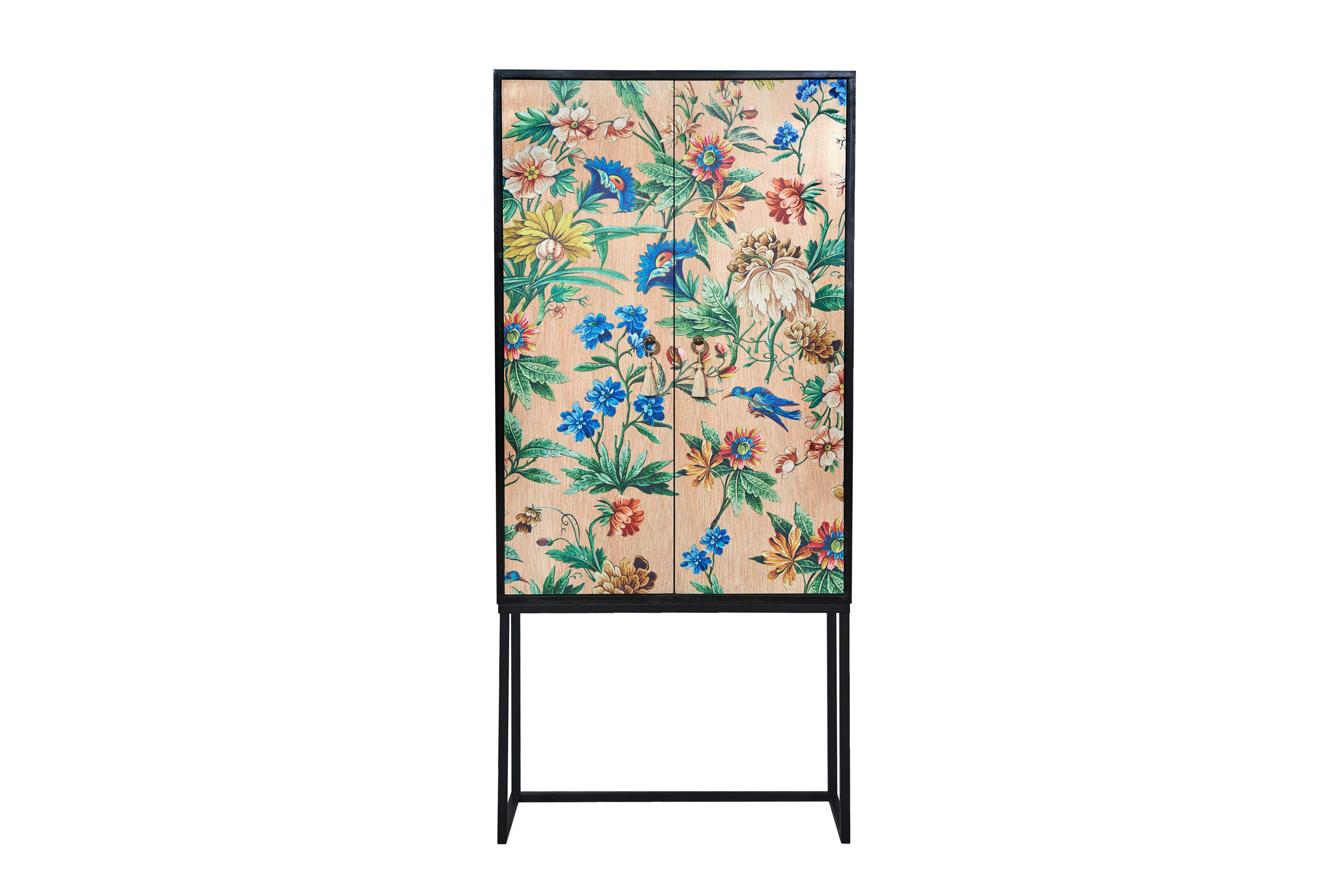 SCHRANK-SIDEBOARD aus MDF mit floralem Druck ALVA AMAZONIA - Multicolor, Holzwerkstoff (75/165/45cm) - RNT By Really Nice Things