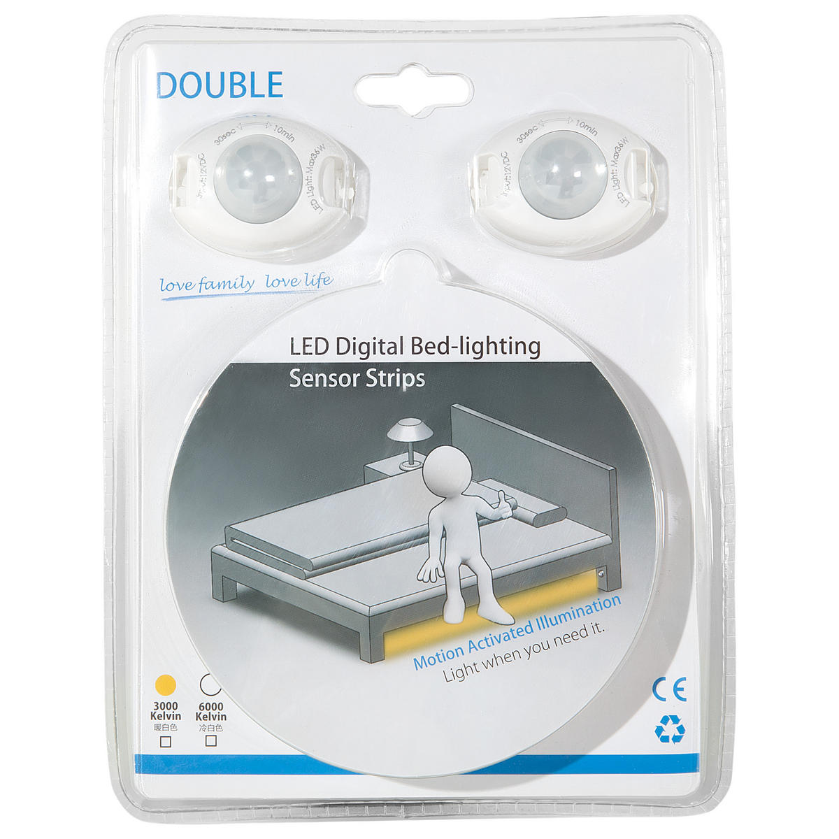 LED-SLINGA 2 x 120 cm vit ATRATO - Vit, Plast (240/240/2cm) - Beliani