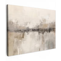 LEINWANDBILD Moderne Kunst - Abstrakt - Beige 40x30 cm - Beige, Textil (40/30cm) - MuchoWow