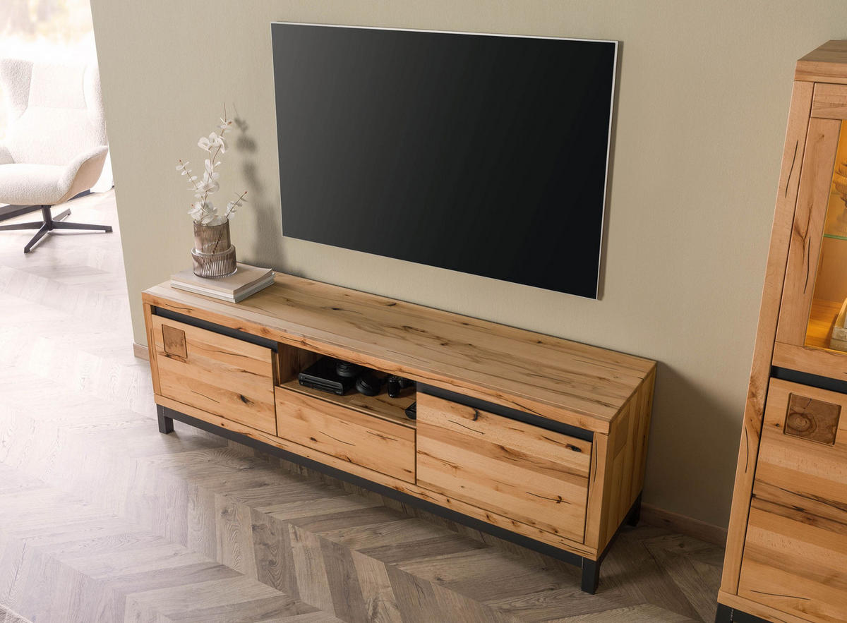 TV-BOARD Kernbuche 170x40x56 natur geölt VILLANDERS #113 - Naturfarben, Holz (170/56/40cm) - Massivmoebel24
