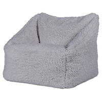 SITZSACK Flauschig für Kinder - Grau, Kunststoff (55/44/55cm) - icon