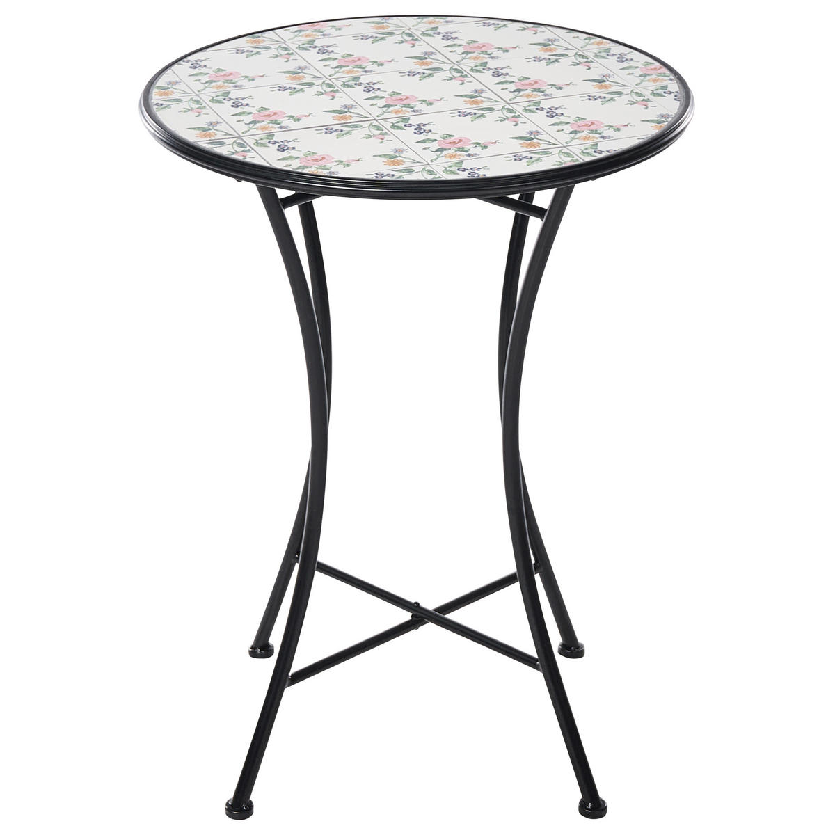 BISTRO-SET Metall Schwarz Collio - Weiß, Metall - Beliani