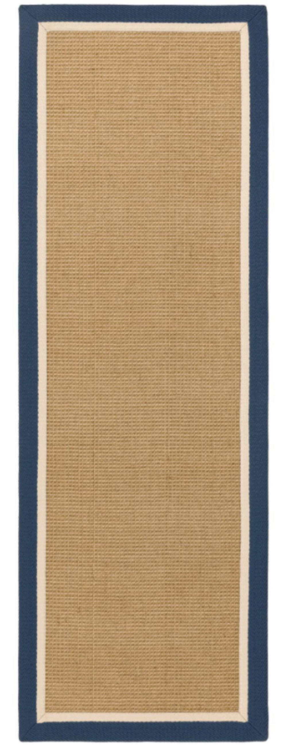 TEPPICH modern Wohn-/Schlafzimmer Naturfaser DORO Blau 40x120 cm - Blau, Naturmaterialien (40/120cm) - Novatrend