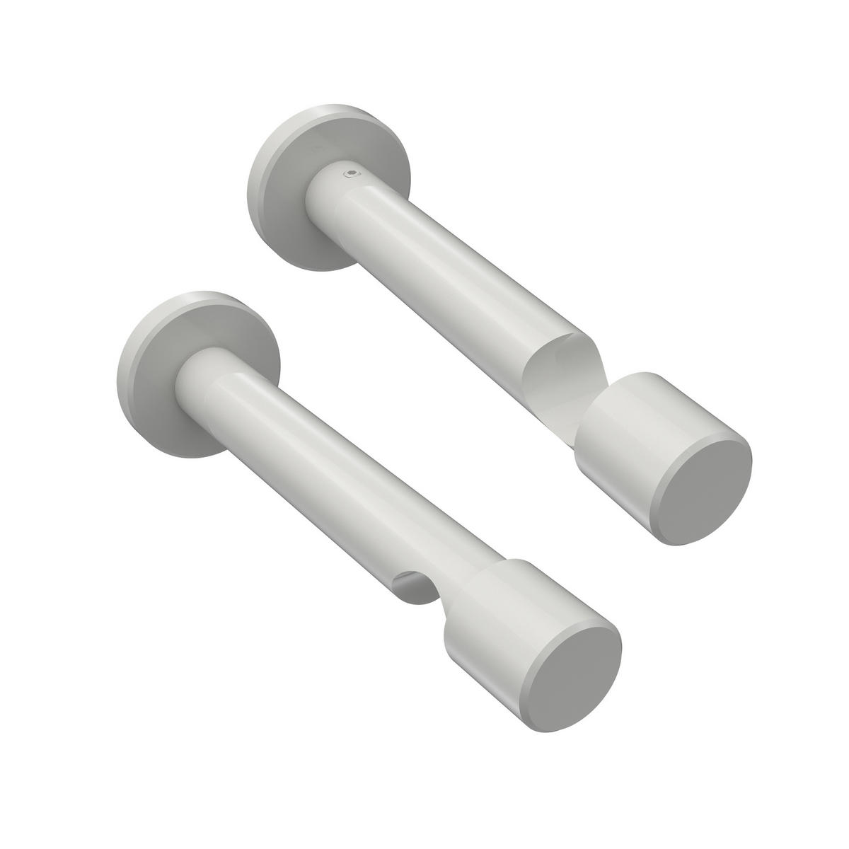 GARDINENSTANGE INNENLAUF Prestige Verano 180 cm, 1-läufig, 20 mm Ø Chrom - Chromfarben/Weiß, Metall (180cm) - INTERDECO