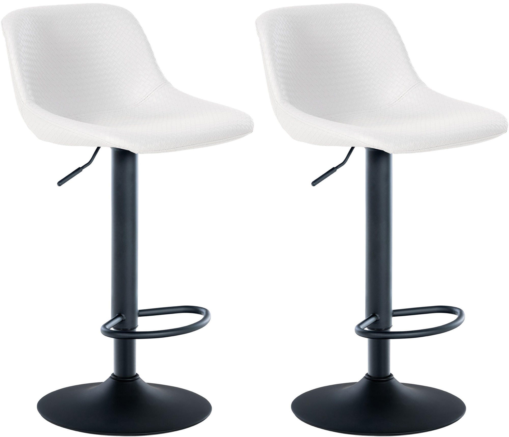 furnicato Barhocker Weiß 43x79x49 cm