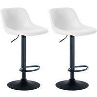 BARHOCKER Loft 2er Set 79-103x43x49 cm Weiß - Weiß, Metall (43/79/49cm) - furnicato