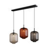 HÄNGELEUCHTE Velo 3-flammig Mehrfarbig Ø 25cm - Multicolor/Schwarz, Glas (25/25/27cm) - s.luce