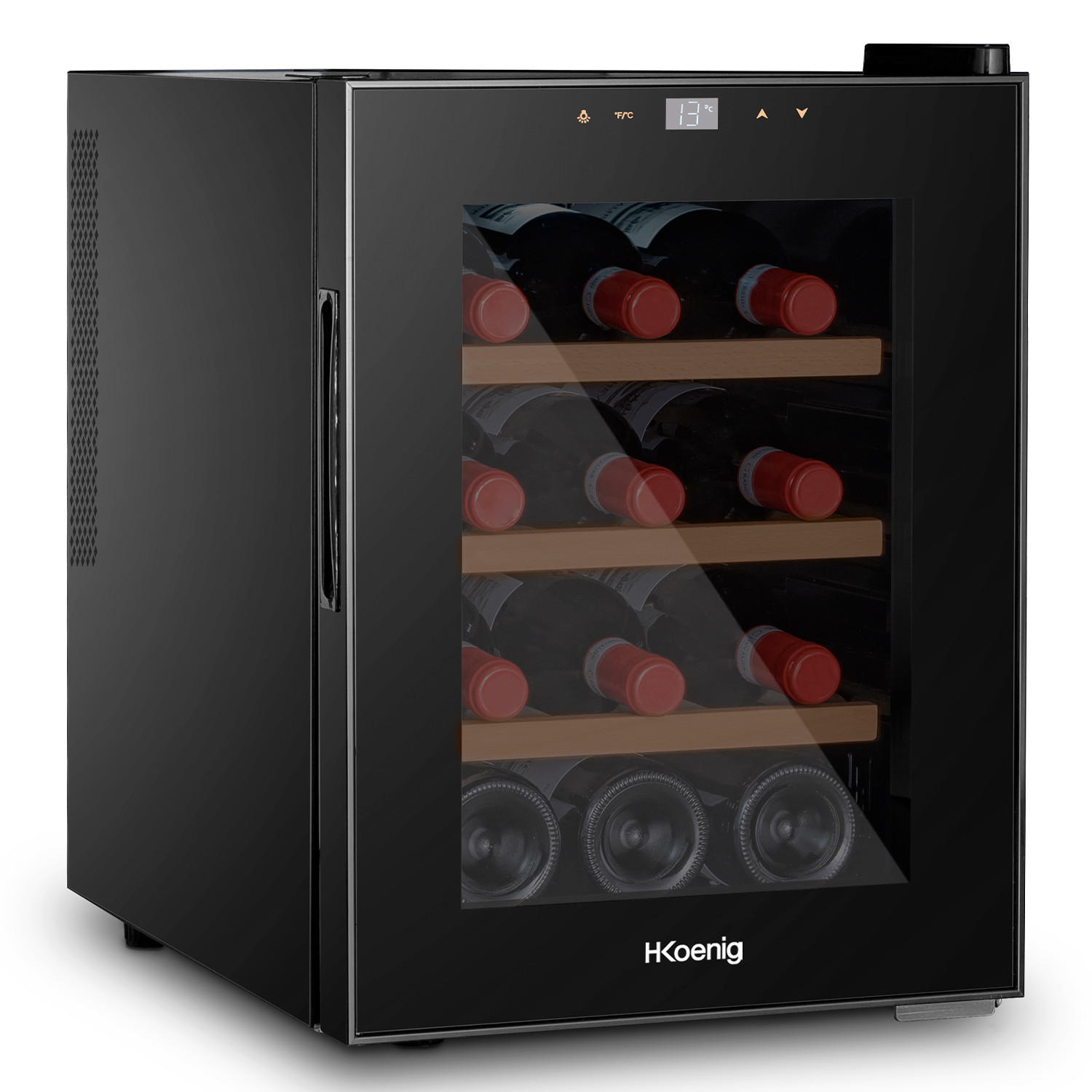 HKoenig WEINKÜHLSCHRANK Schwarz 35cm × 48cm × 47cm
