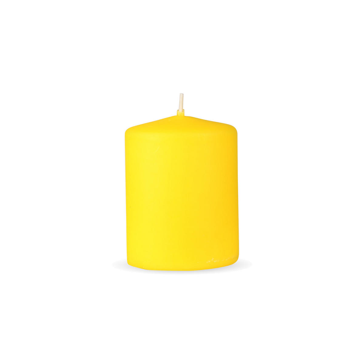 STUMPENKERZEN "Gelb", Größe Ø7cm x Höhe: 8 cm - Hellgelb, Naturmaterialien (7/8cm) - HS Candle