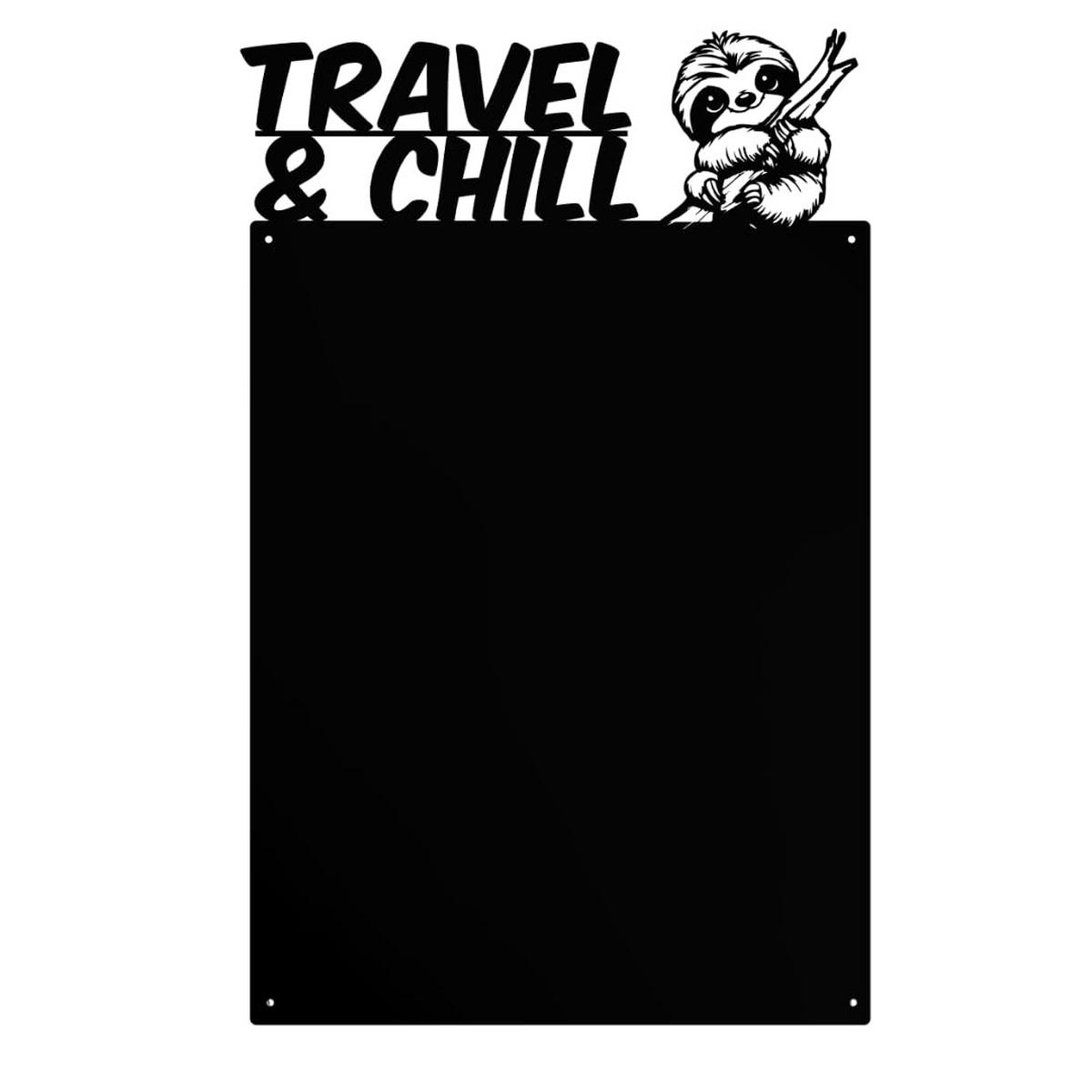 MAGNETTAFEL Faultierbrett Schwarz 50x80 cm - Schwarz, Metall (50/80/0.7cm) - ANWICAR